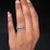 Natural Blue Sapphire Diamond Wedding Band Crafted in 18k Gold Size 7 For Sale - Image 4 of 13