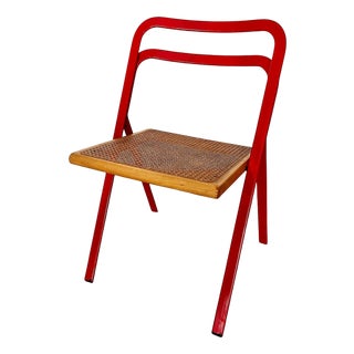 Folding Chair with Viennese Straw by Cattelan for Cidue For Sale