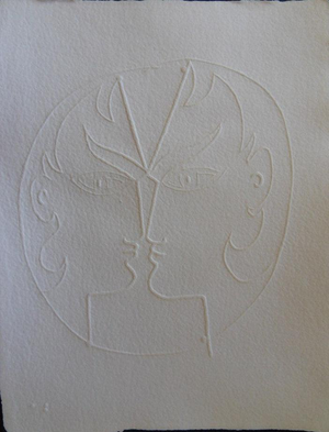 Jean Cocteau, Les amoureux, Etching