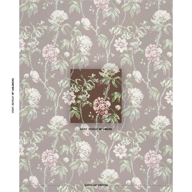 Originally printed in the early 20th century, these enchanting peony blossoms—rendered with a subdued color palette on a...