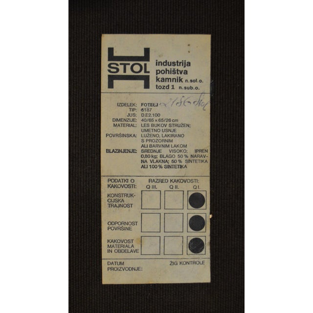 Mid-Century Modern Dining Chairs by Janez Lajovic for Hotel Prisank and Ski Resort Kranjska Gora, 1962, Set of 4 For Sale - Image 3 of 15