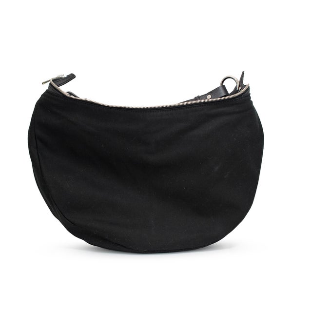 Animal Skin Versace Repeat Hobo Medium Black Leather Silver Hardware Shoulder Bag For Sale - Image 7 of 16