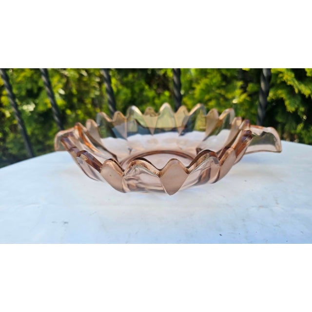 Art Deco Glass Bowl with Sonja Pattern from Schwepnitz, 1930s For Sale - Image 6 of 6