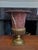 Carved Rosso Di Verona Marble Stone and Bronze Medici Urn Style Neo-Classical Campana Form Vase For Sale - Image 13 of 14
