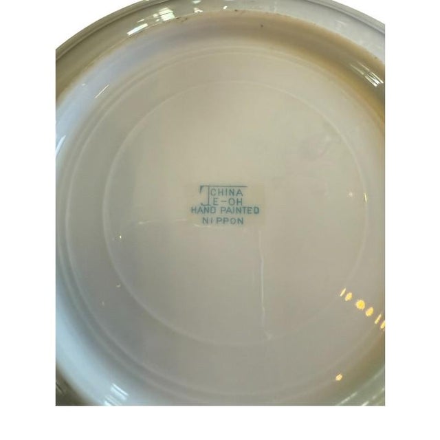 Set of 6 Vintage Hand-Painted Nippon China Plates – Grapes of Glam For Sale - Image 4 of 4