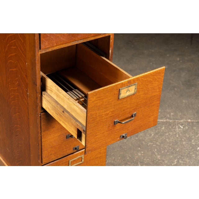 Early 20th Century Quartersawn Oak File Cabinet by Browne-Morse For Sale - Image 10 of 11