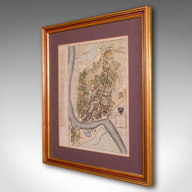 English 1780's Antique Town Plan Map Poole For Sale - Image 3 of 12