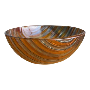 Vintage Italian Filigrana Murano Glass Bowl by Paolo Venini Scarpa