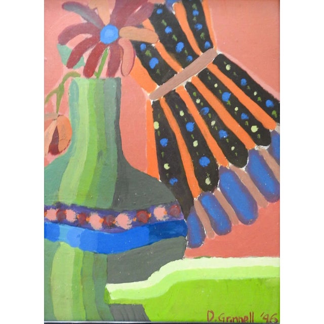 Mid-Century Modern Contemporary Abstract Still Life Painting For Sale - Image 3 of 4