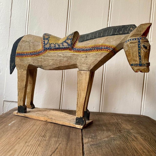 Vintage Carved Wooden Horse Figurine, 1960s For Sale - Image 6 of 7