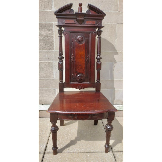 Ecclesiastical Chair Walnut Renaissance Revival Circa 1870s For Sale - Image 11 of 13