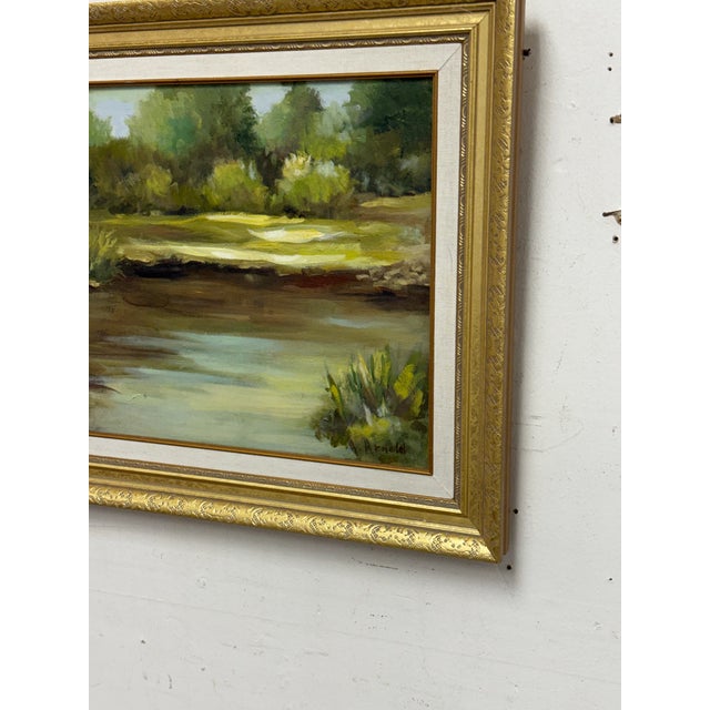 Textile Ann Arnold Landscape Oil Painting, Framed For Sale - Image 7 of 12