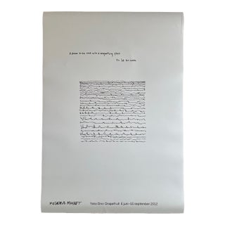 Exhibition Poster Designed by Yoko Ono, a Poem to Be Read With a Magnifying Glass, Copyright Yoko Ono, Mm Sweden, 2012 Reproduction For Sale