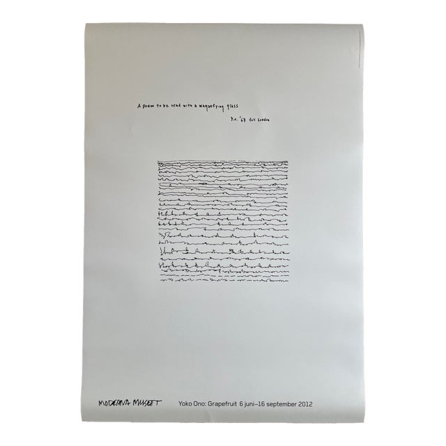 Exhibition Poster Designed by Yoko Ono, a Poem to Be Read With a Magnifying Glass, Copyright Yoko Ono, Mm Sweden, 2012 Reproduction For Sale