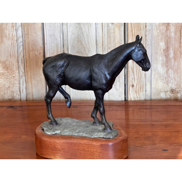 Mid 20th Century Mid 20th Century "Cody" Bronze Horse Sculpture by Tara Brice For Sale - Image 5 of 7