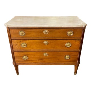 19th C. French Louis XVI Fruitwood Commode For Sale