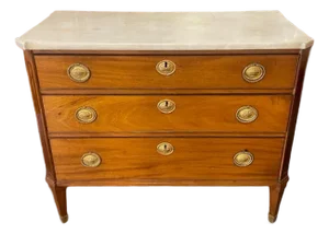 19th C. French Louis XVI Fruitwood Commode