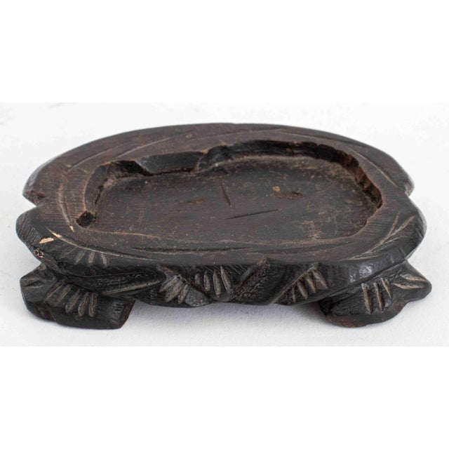 Wood Chinese Ceramic Ox Form Water Dropper on Stand For Sale - Image 7 of 7