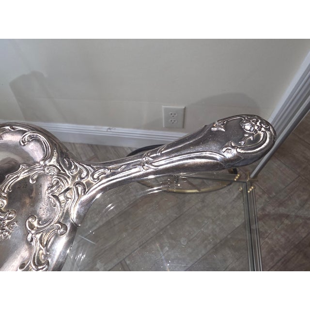 Silverplated Hand Mirror Decorated With a Cherub For Sale In San Antonio - Image 6 of 10