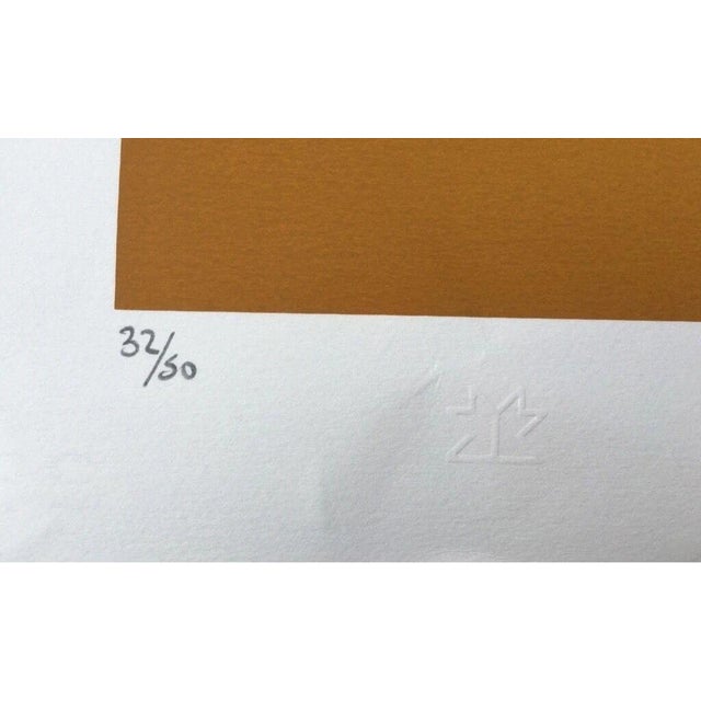 Paper Felguérez Barra Manuel, Abstraction Gold Embossing 32/50 Forms, 1970s, Lithograph For Sale - Image 7 of 13