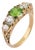 Late 19th Century Victorian Demantoid Garnet Old European Cut Diamond 14k Yellow Gold Ring, Size 7.25 For Sale