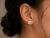 Modern Late 20th Century Pair of 14K White Gold Micro Pave Diamond Square Flower Earrings For Sale - Image 3 of 3