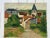 Green French Village by Ginette Rapp Circa 1950's France For Sale - Image 8 of 11