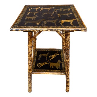 19th Century English Bamboo Table For Sale
