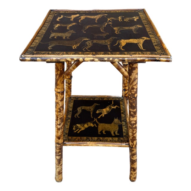 19th Century English Bamboo Table For Sale