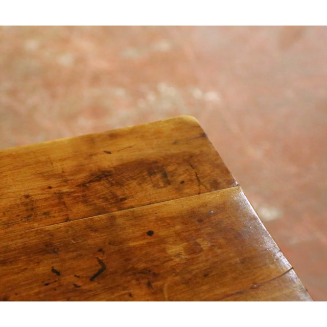 19th Century French Louis Philippe Wild Cherry Side Table or Writing Desk For Sale - Image 4 of 9