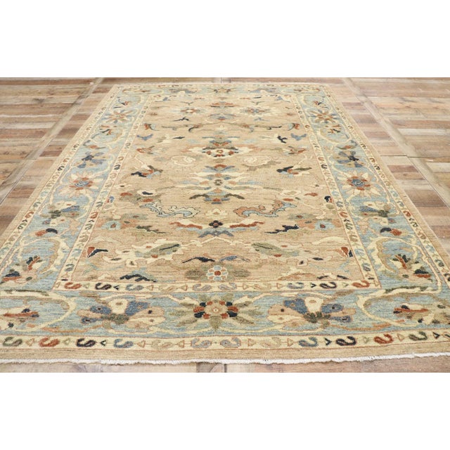 Textile Persian Sultanabad Rug - 06'11 X 09'04 For Sale - Image 7 of 10