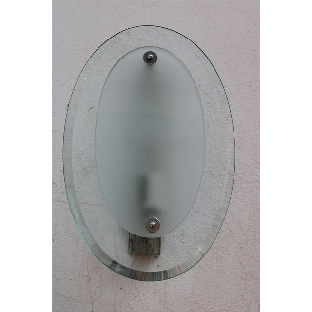 Glass Wall Light from Fontana Arte, 1950s, in Very Good conditions. Designed 1950 to 1959 This piece is attributed to the...