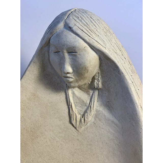 1980s Austin Productions La Madre Sculpture – Acoma Series, Signed 1983 – Bonded Stone Modernist For Sale - Image 5 of 10