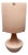 Large Vintage Opal Glass Pink Table Lamp Bohemia Crystalex, 1970s For Sale