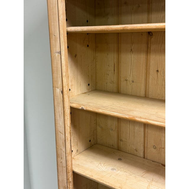 1980s Vintage Cerused Scrubbed Pine Bookcase For Sale - Image 5 of 12
