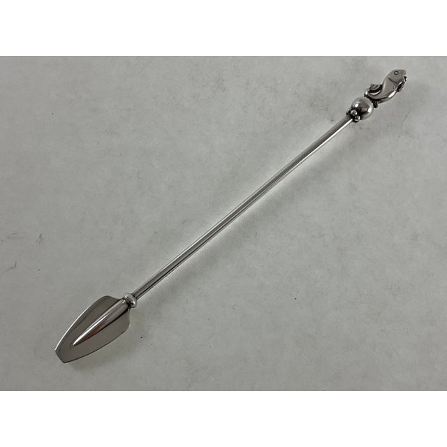 1960s Georg Jensen Sterling Silver Champagne Whisk For Sale - Image 9 of 12