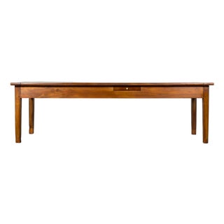 Late 19th Century French Provincial Walnut Farmhouse Table With Four Drawers For Sale