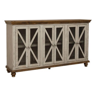 Bayshore 6 Door Crossbar Sideboard - Gray - 72" For Sale