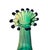 Late 20th Century Aqua & Cobalt Art Glass Ruffled Rim Vase For Sale - Image 5 of 8