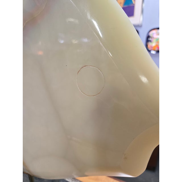 1990s Marble FIsh Sculpture -on Stand For Sale - Image 5 of 10