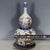 Chinese Blue & White Famille Rose Porcelain Double Gourd Vase With Bird Motif For Sale - Image 4 of 9