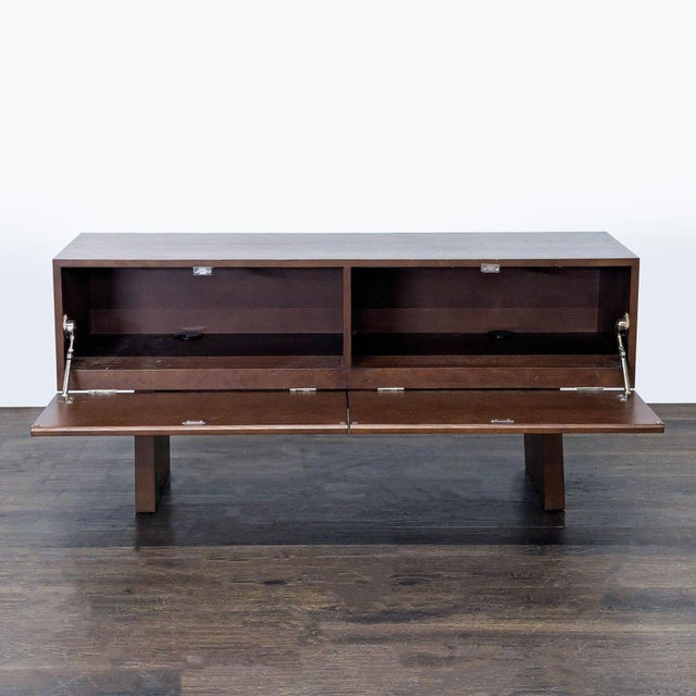 Modern Ruby Wood Credenza For Sale - Image 3 of 9