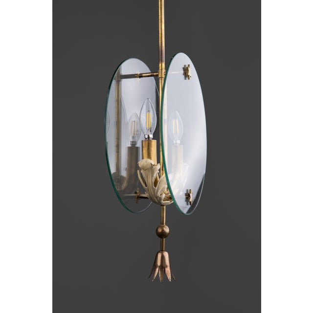 Art Deco Pendant attributed to Pietro Chiesa for Fontana Arte, 1930s For Sale - Image 10 of 11