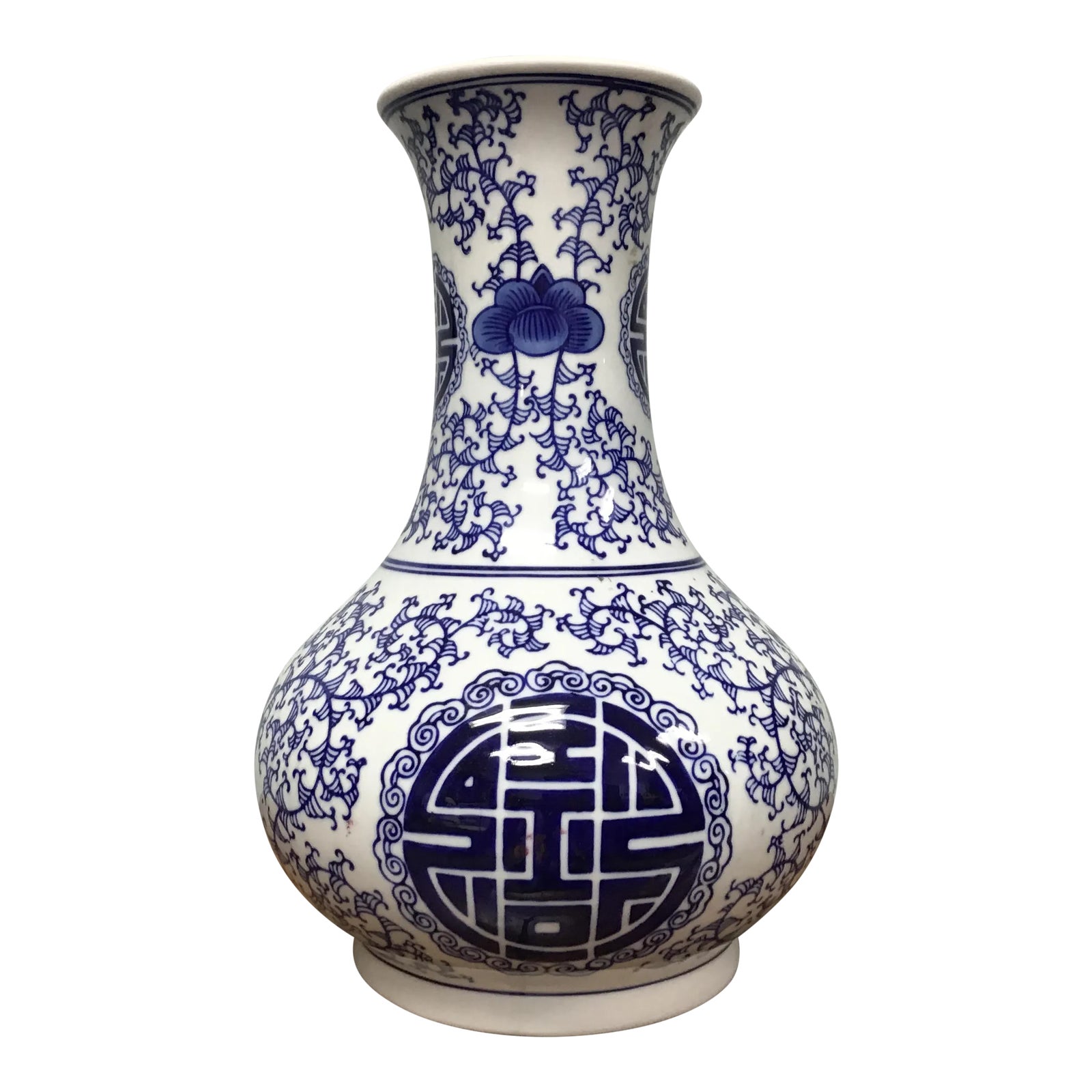 Blue and White Chinese VAse Chairish