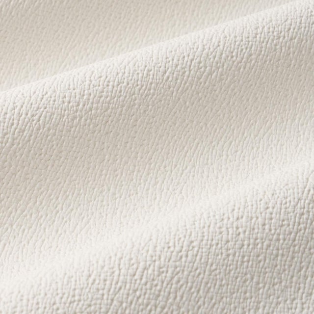 Traditional Schumacher Textured Vegan Leather Fabric In Ivory For Sale - Image 3 of 5