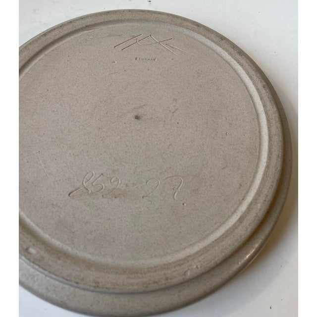 1960s Stoneware Dish with Orange Pickers by Herman August Kähler, 1960s For Sale - Image 5 of 6