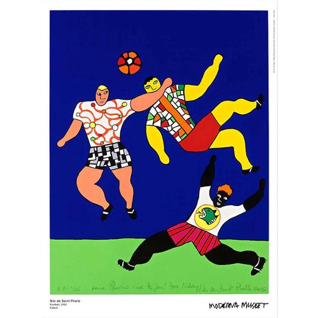 Niki De Saint Phalle Vive Le Football! Official Exhibition Poster Dimensions: 11,8 x 15,7 / 30 x 40 cm Sold unframed