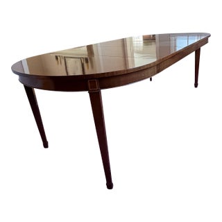 1990s Kindel Furniture Federal Carved Mahogany Dining Table For Sale