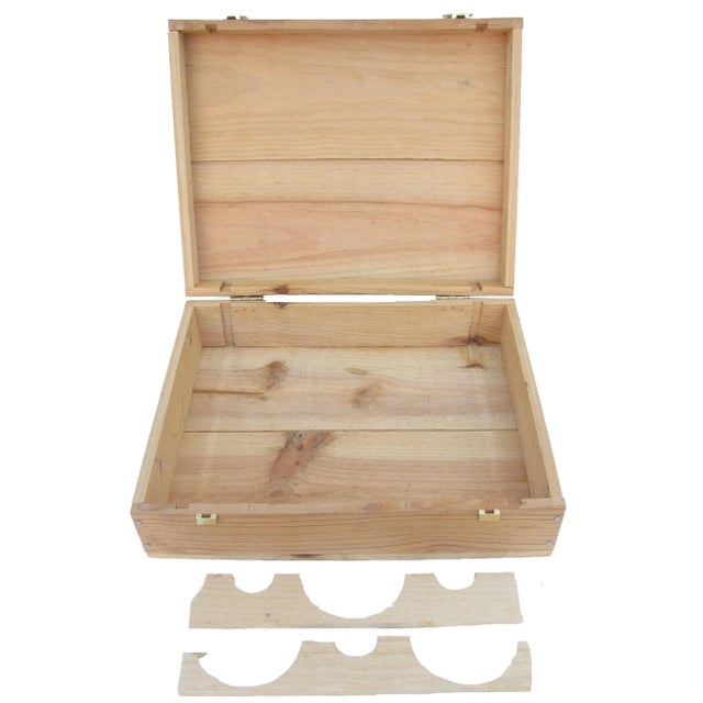 Rustic European French Baron Rothschild Mouton Cadet Wine Presentation Box For Sale - Image 3 of 5