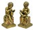 Antique French Louis XV Bronze Putti Children "Arts & Literature" Figures - Pair For Sale